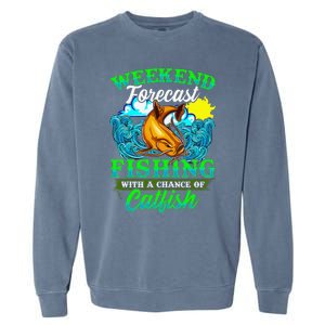 Fishing Catfish Fisherman Dads Birthday Fathers Day Garment-Dyed Sweatshirt