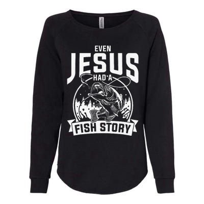 Funny Christian Fisherman Jesus Bible Prayer Gift Jesus Womens California Wash Sweatshirt