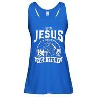 Funny Christian Fisherman Jesus Bible Prayer Gift Jesus Ladies Essential Flowy Tank