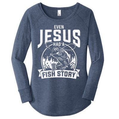 Funny Christian Fisherman Jesus Bible Prayer Gift Jesus Women's Perfect Tri Tunic Long Sleeve Shirt