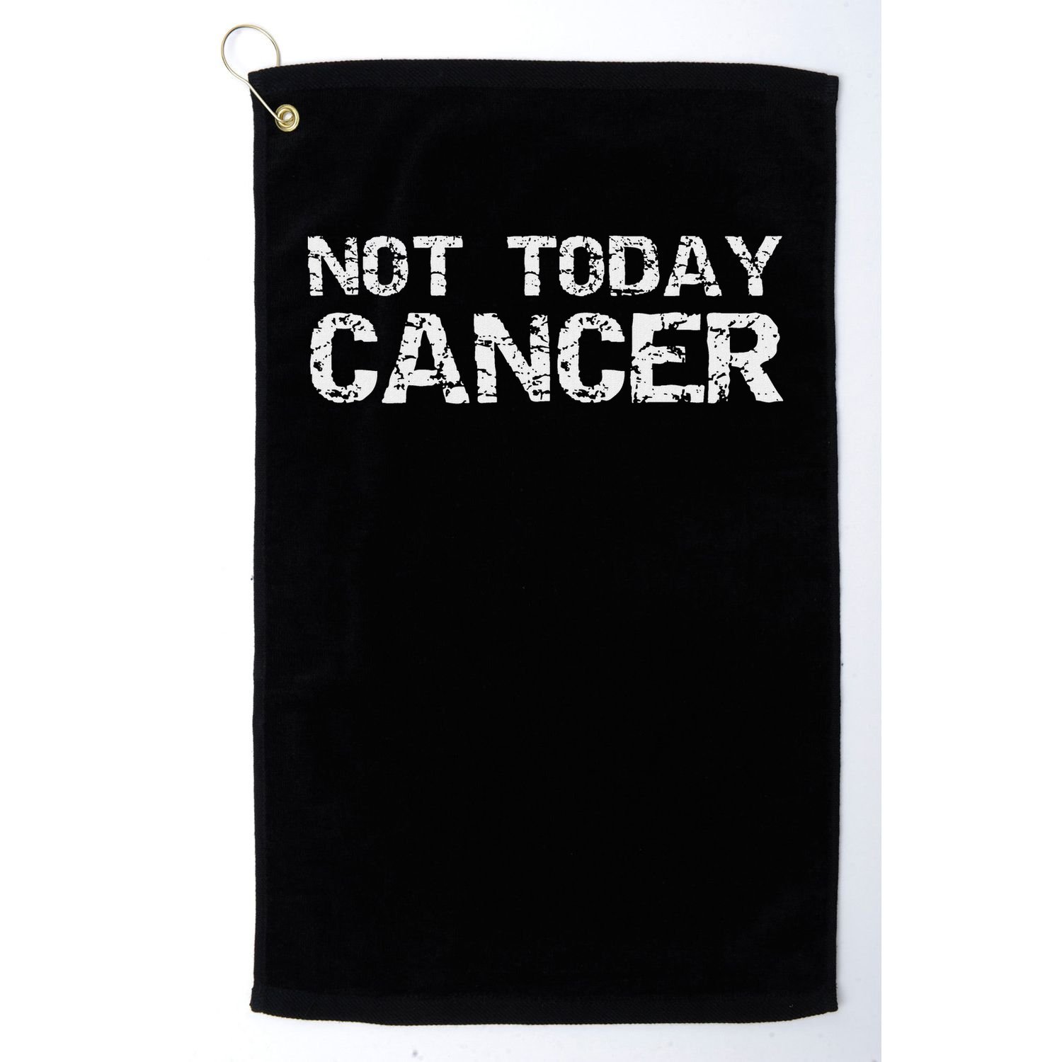Funny Cancer Free Gift Fun Treatment Quote Not Today Cancer Golf Towel