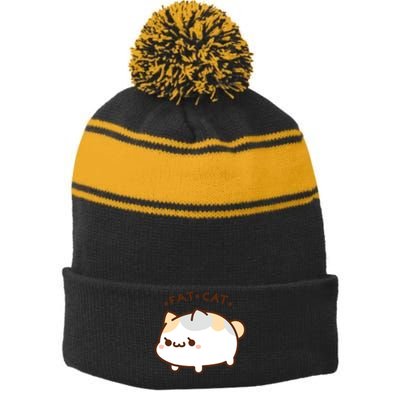 Fat Cat Stripe Pom Pom Beanie