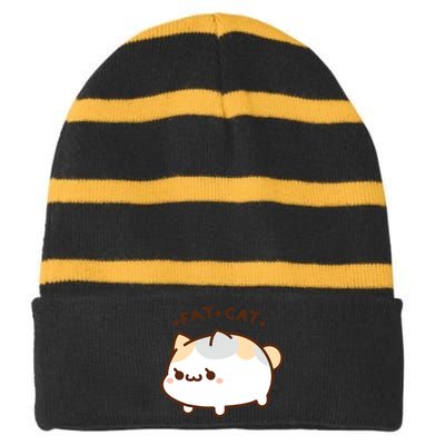 Fat Cat Striped Beanie with Solid Band