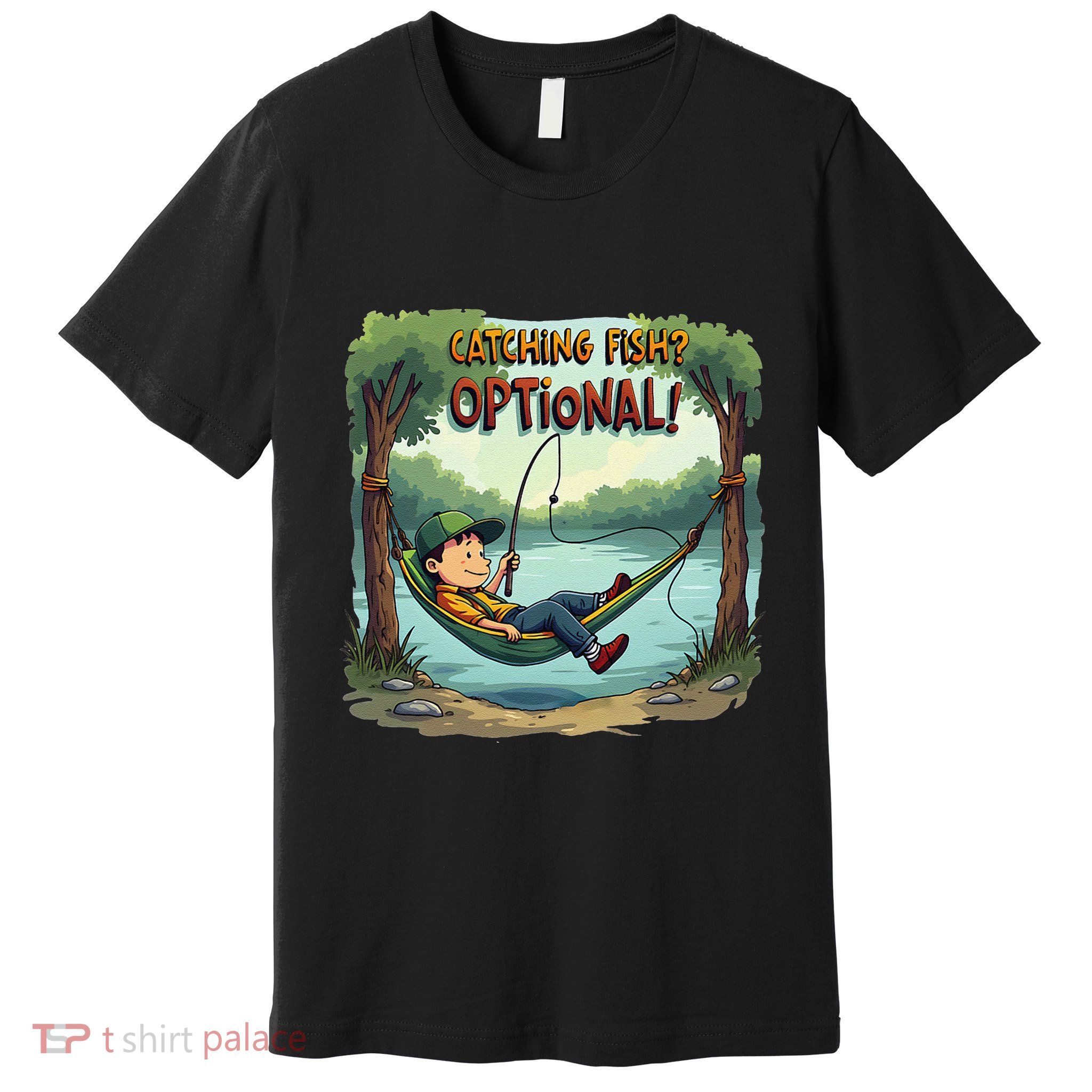 Fishing Catching Fish Optional Relaxing Required Premium T-Shirt