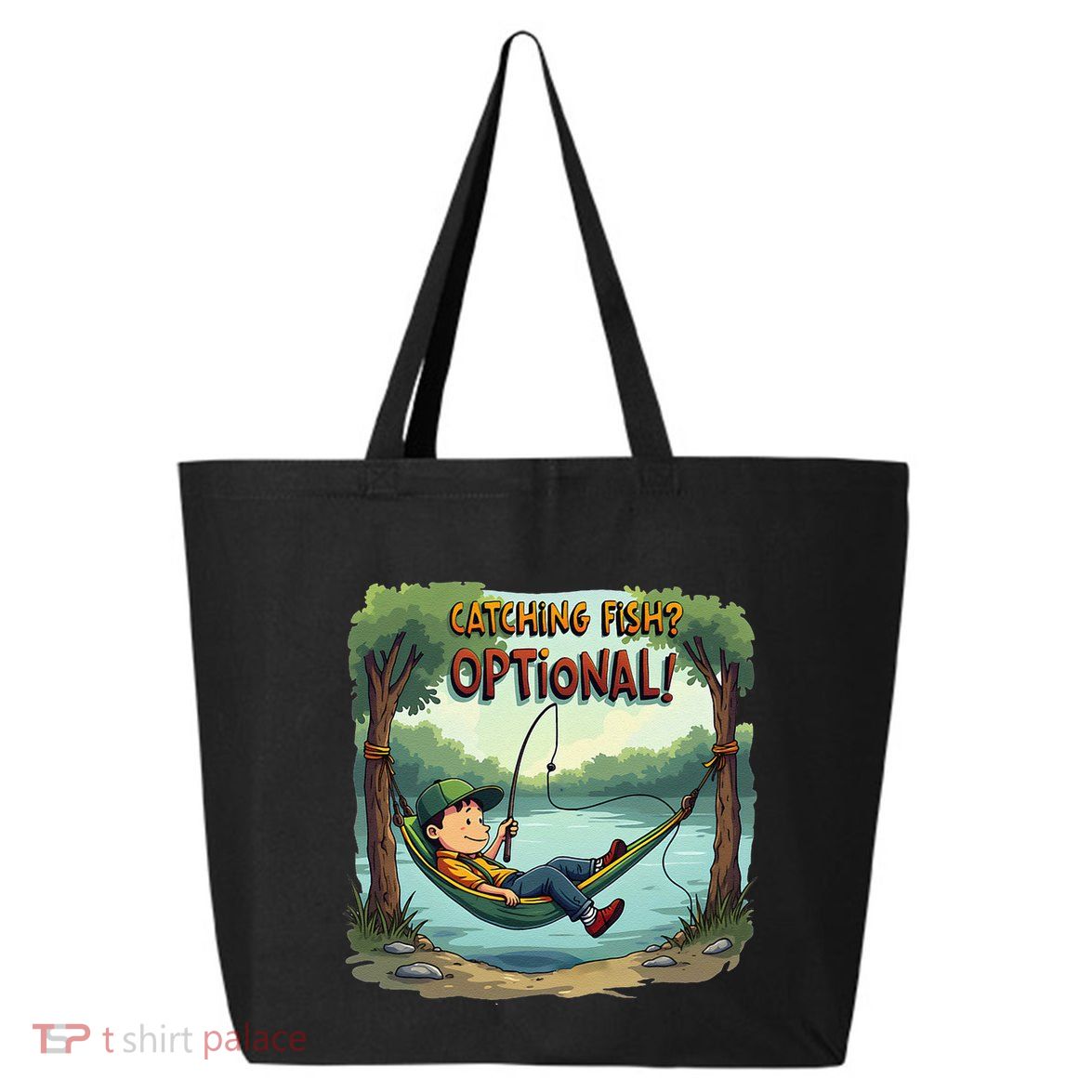 Fishing Catching Fish Optional Relaxing Required 25L Jumbo Tote