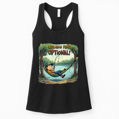 Fishing Catching Fish Optional Relaxing Required Womens Tank Top