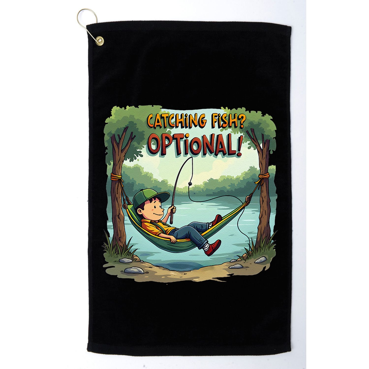 Fishing Catching Fish Optional Relaxing Required Golf Towel
