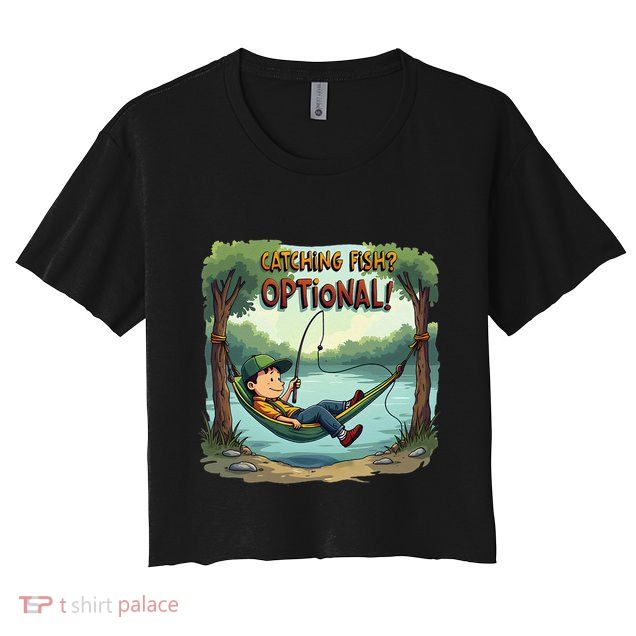 Fishing Catching Fish Optional Relaxing Required Crop Top