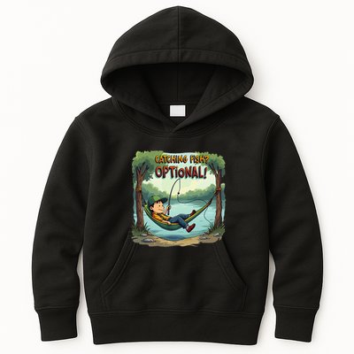 Fishing Catching Fish Optional Relaxing Required Kids Hoodie