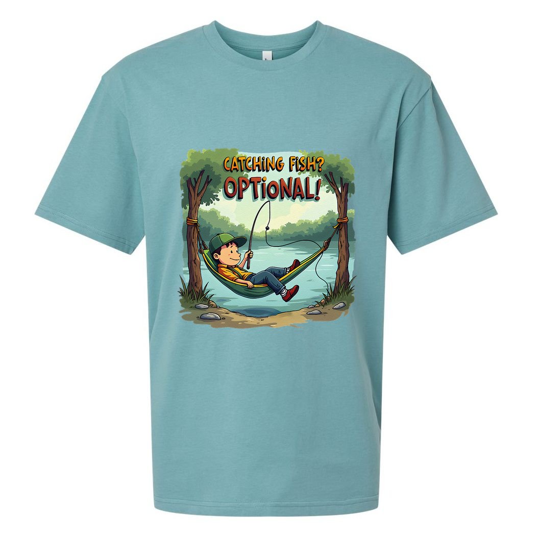 Fishing Catching Fish Optional Relaxing Required Sueded Cloud Jersey T-Shirt
