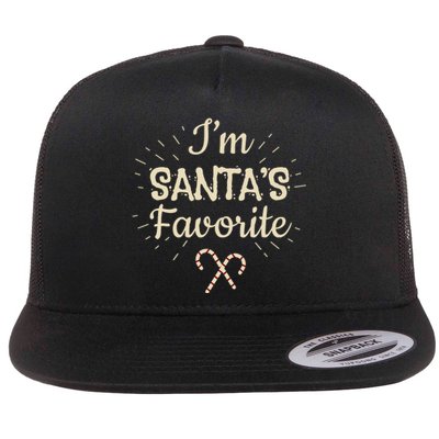 Funny Christmas For Xmas Day I’M Santas Favorite Flat Bill Trucker Hat