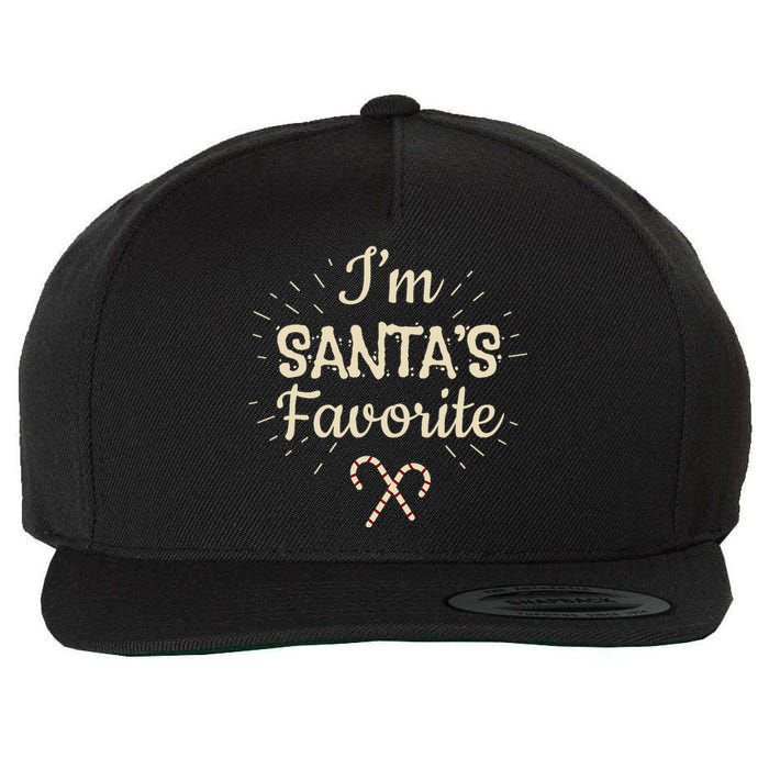 Funny Christmas For Xmas Day I’M Santas Favorite Wool Snapback Cap