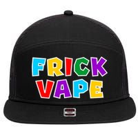 Fun Colorful Frick Vape 7 Panel Mesh Trucker Snapback Hat