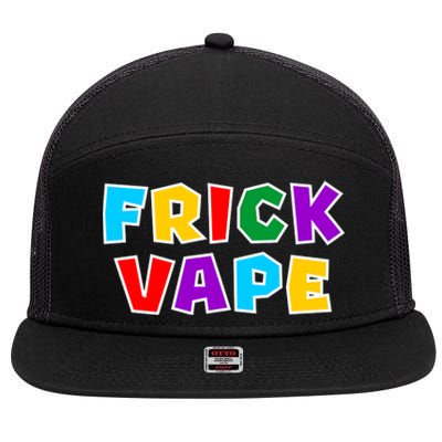 Fun Colorful Frick Vape 7 Panel Mesh Trucker Snapback Hat