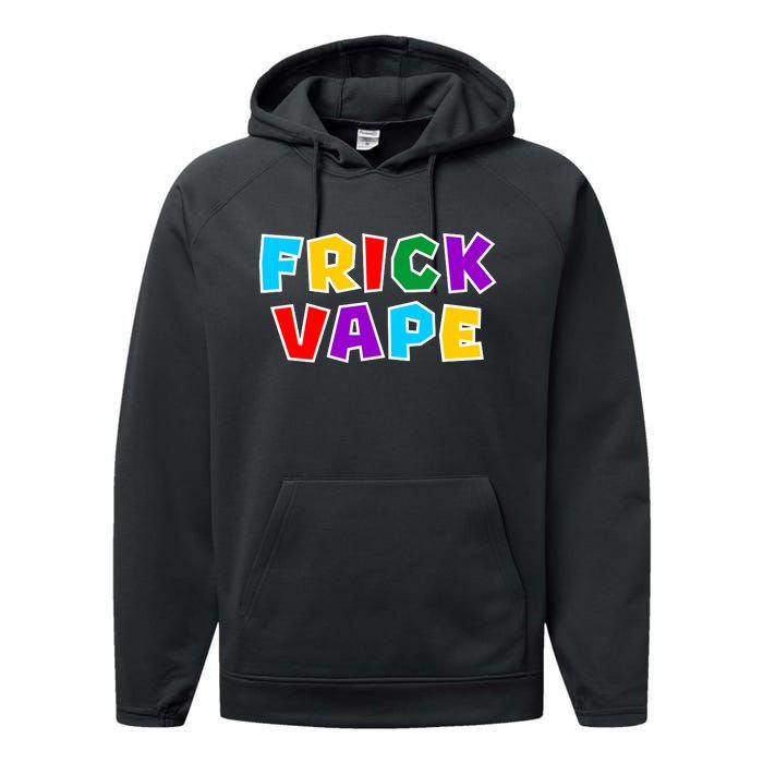 Fun Colorful Frick Vape Performance Fleece Hoodie