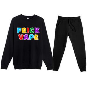 Fun Colorful Frick Vape Premium Crewneck Sweatsuit Set