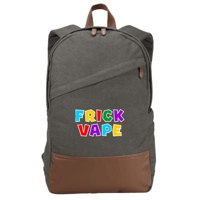 Fun Colorful Frick Vape Cotton Canvas Backpack