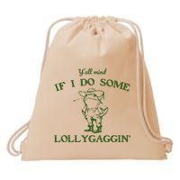 Funny Cowboy Frog Drawstring Bag