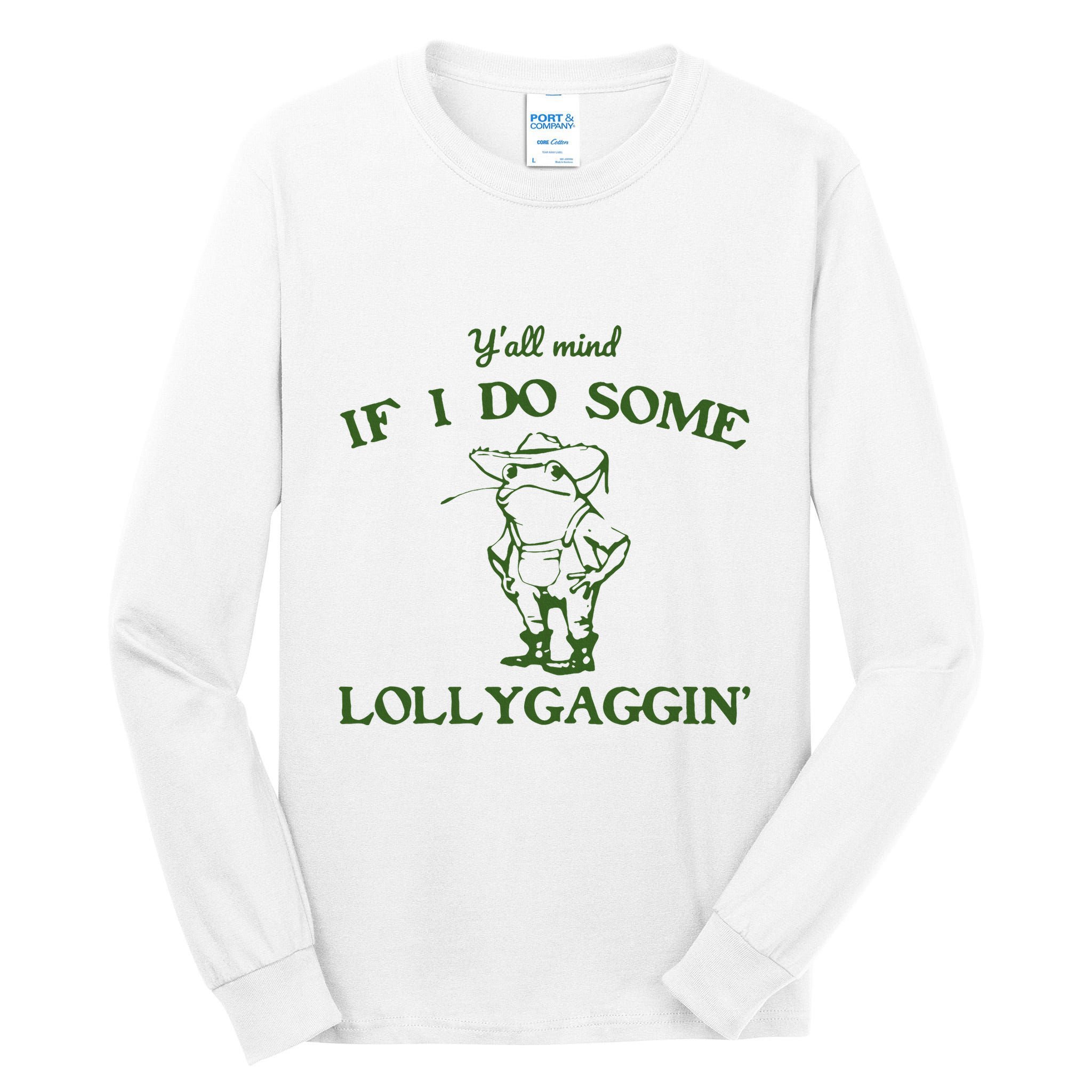 Funny Cowboy Frog Tall Long Sleeve T-Shirt