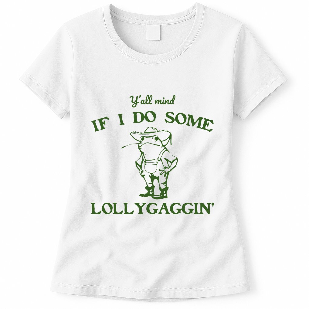 Funny Cowboy Frog Womens T-Shirt