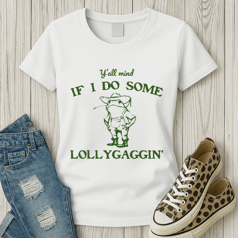 Funny Cowboy Frog Womens T-Shirt