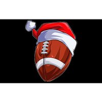 Funny Christmas Football Ball Santa Hat Sport Xmas Bumper Sticker