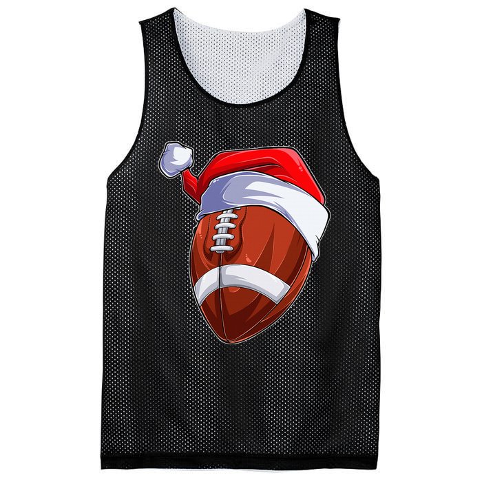 Funny Christmas Football Ball Santa Hat Sport Xmas Mesh Reversible Basketball Jersey Tank