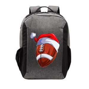 Funny Christmas Football Ball Santa Hat Sport Xmas Vector Backpack