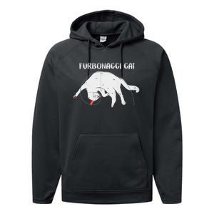 Furbonacci Cat Funny Cat Math Puns Performance Fleece Hoodie