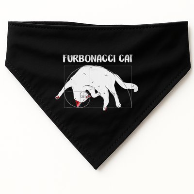 Furbonacci Cat Funny Cat Math Puns USA-Made Doggie Bandana