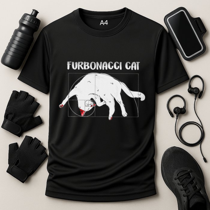 Furbonacci Cat Funny Cat Math Puns Performance Shirt