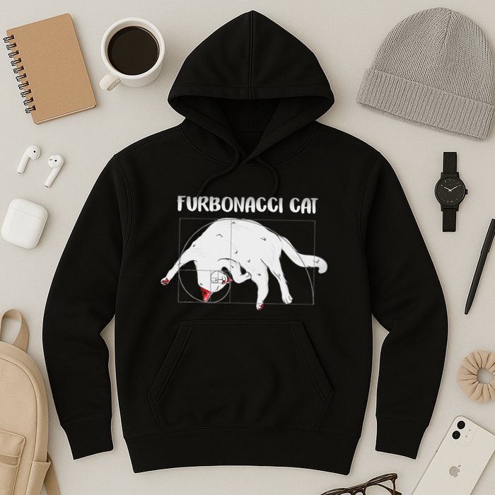 Furbonacci Cat Funny Cat Math Puns Hoodie