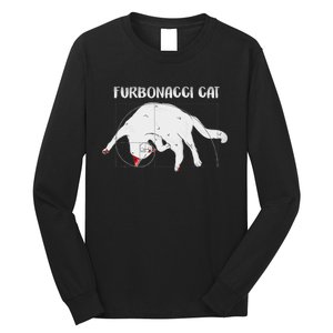 Furbonacci Cat Funny Cat Math Puns Long Sleeve Shirt