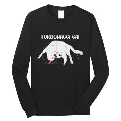 Furbonacci Cat Funny Cat Math Puns Long Sleeve Shirt