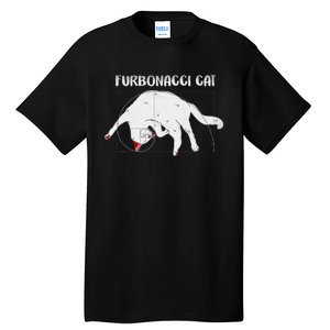 Furbonacci Cat Funny Cat Math Puns Tall T-Shirt