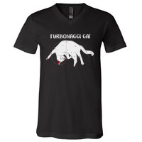 Furbonacci Cat Funny Cat Math Puns V-Neck T-Shirt