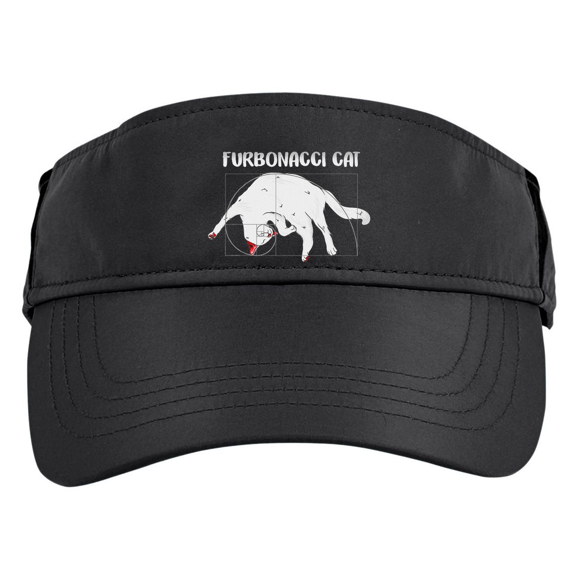 Furbonacci Cat Funny Cat Math Puns Adult Drive Performance Visor