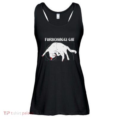 Furbonacci Cat Funny Cat Math Puns Ladies Essential Flowy Tank