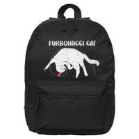 Furbonacci Cat Funny Cat Math Puns 16 in Basic Backpack