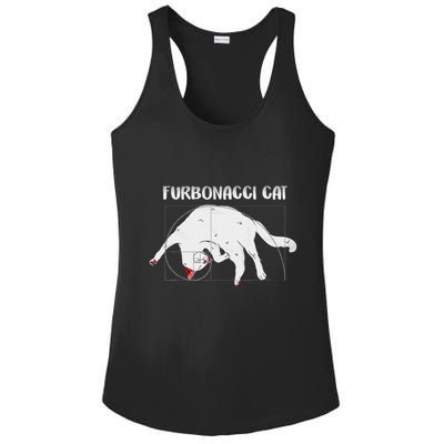 Furbonacci Cat Funny Cat Math Puns Ladies PosiCharge Competitor Racerback Tank