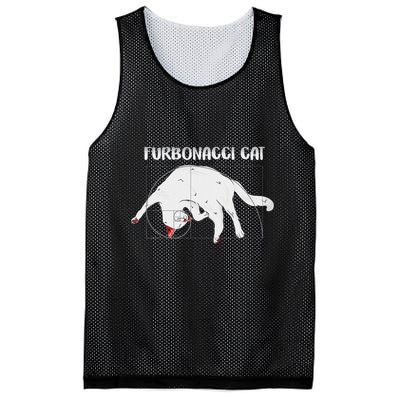 Furbonacci Cat Funny Cat Math Puns Mesh Reversible Basketball Jersey Tank