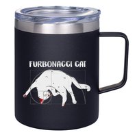 Furbonacci Cat Funny Cat Math Puns 12oz Stainless Steel Coffee Mug