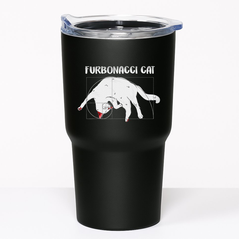 Furbonacci Cat Funny Cat Math Puns Tumbler