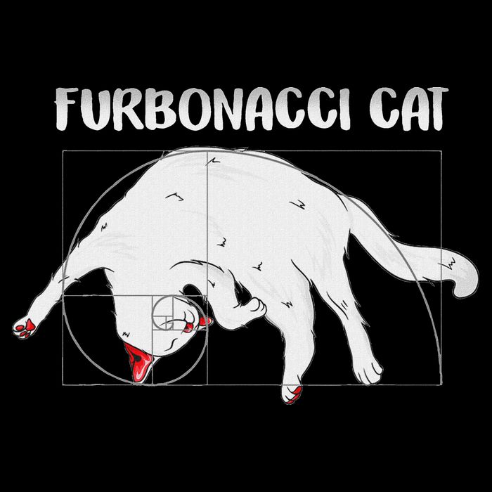 Furbonacci Cat Funny Cat Math Puns Magnet