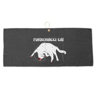 Furbonacci Cat Funny Cat Math Puns Large Microfiber Waffle Golf Towel