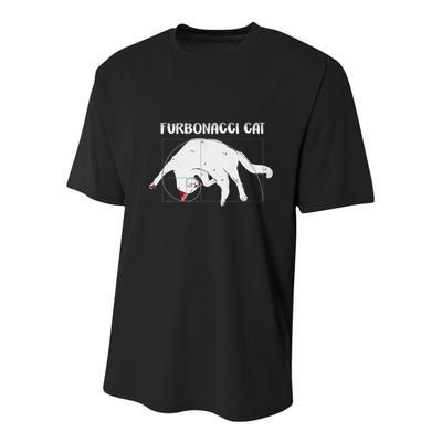 Furbonacci Cat Funny Cat Math Puns Youth Performance Sprint T-Shirt