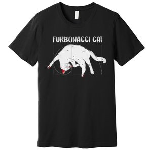 Furbonacci Cat Funny Cat Math Puns Premium T-Shirt