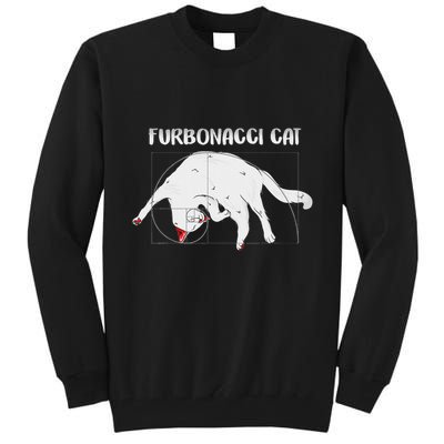 Furbonacci Cat Funny Cat Math Puns Tall Sweatshirt