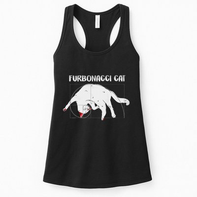 Furbonacci Cat Funny Cat Math Puns Womens Tank Top