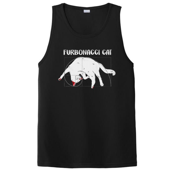 Furbonacci Cat Funny Cat Math Puns PosiCharge Competitor Tank